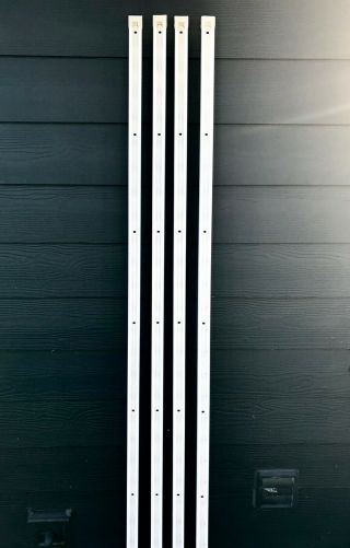 4 Ikea 77” Algot Wall Upright Brackets - White - Rare Discontinued 302.  185.  35