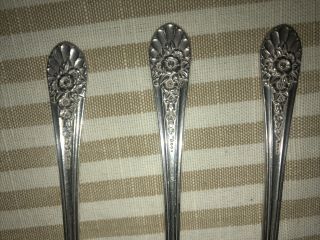 6 Teaspoons Wm Rogers Mfg Co Aa " Jubilee " Silverplate Spoons Vintage