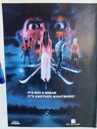 A Nightmare On Elm Street 3 Dream Warriors Mini Movie Poster Rare Robert Englund 3