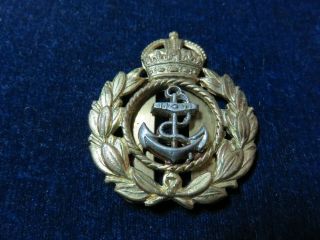 Rare Orig Ww2 Rcn Cap Badge " Cpo - Chief Petty Officer " All Metal