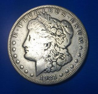 1921 - S Morgan Silver Dollar Collectible Antique Rare Circulated