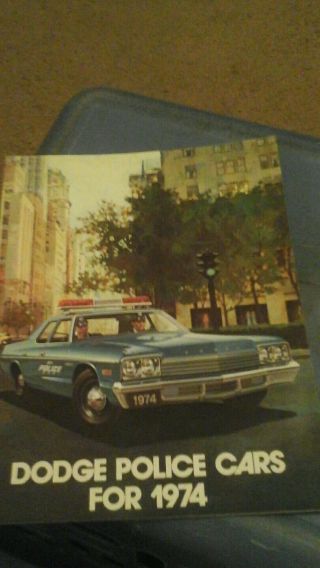 1974 Dodge Coronet Polara Police Pursuits Cars Rare Dealer Sales Brochure