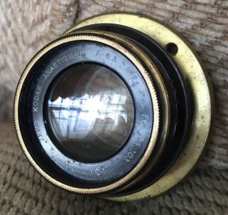 Zeiss Kodak Anastigmat F6.  3 Bausch Lomb Series Iib Tessar Eastman Rare Lens