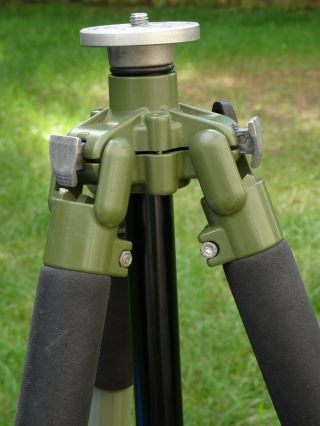 Rare Manfrotto 3205gn Spotter/sniper Camera " Tracker " Tripod Od Green