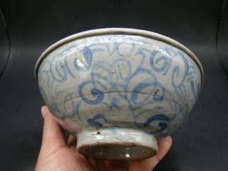Chinese 19th Century Blue White Big Bowl C1095
