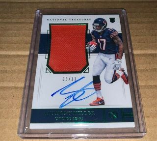 2018 National Treasures Emerald Anthony Miller Rookie Patch Auto 5/17 Rare Rpa