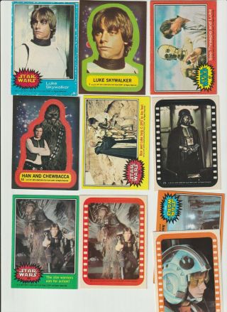 Wow Rare 1977 Star Wars Series 1 - 5 Complete Set 330 Cards 55 Stickers Exnm,  Wrap