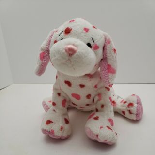 Ganz Webkinz Love Puppy Dog Plush No Code White Red Pink Hearts Retired Rare
