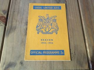 Leeds United V Liverpool 1955 - 1956 Rare