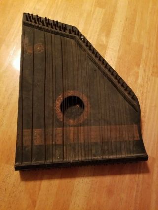 Antique Columbia Zither Harp - As - Is Barn Find - Parts / Repair / Display