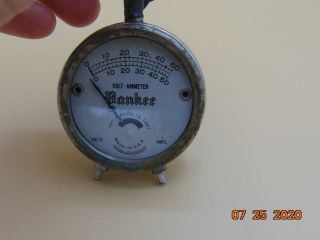 Antique Yankee Pocket Volt & Amp Ammeter Tester W/test Lead Usa