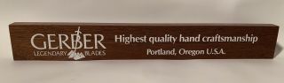 1980’s Gerber Knife Display Sign (2 Sided) Rare Portland Oregon