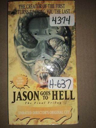 Jason Goes To Hell Final Friday Vhs Rare Oop Horror Friday The 13th