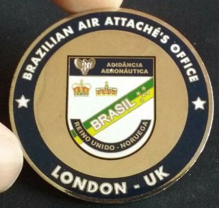 Rare Brazil Air Attache Office Embassy London Uk United Kingdom Challenge Coin