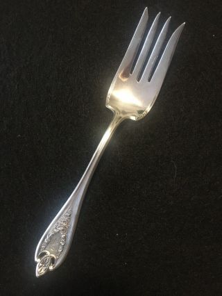1847 Rogers Bros Xs Triple,  1911 Old Colony Serving Fork - Mono " F " Old English