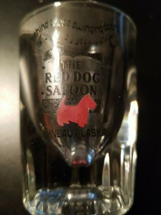 Red Dog Saloon - Juneau Alaska - Souvenir Heavy Shot Glass - Rare?