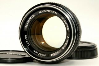 Rare M - System Near Olympus G.  Zuiko Auto - S 50mm F/1.  4 Mf Standard Lens Japan