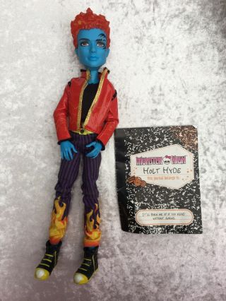Rare Monster High Holt Hyde Boy Doll With Diary