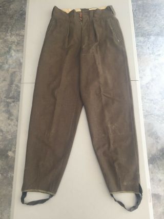 Wwii Ww2 10th Mountain Trousers,  Ski,  Wool Pants Camp Hale Usgi W/1942 Tag Rare