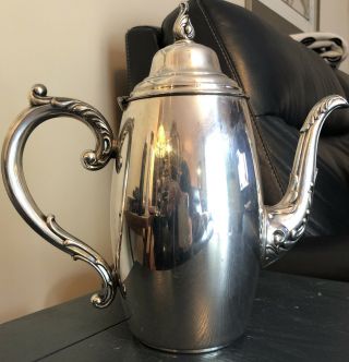 Vintage Wm Rogers Silver Plate Teapot/coffee Hinged Lid