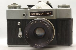@ Ship In 24 Hrs @ Rare @ Mepro Zenit - Pro 35mm Slr Camera Mepro Kominar 55/2.  8