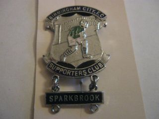 Rare Old Birmingham City Football Supporters Club Spark Enamel Brooch Pin Badge