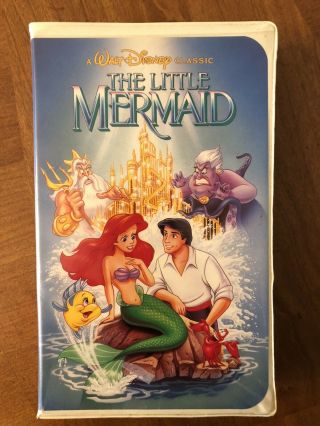Rare Black Diamond Disney Vhs The Little Mermaid W/banned Cover