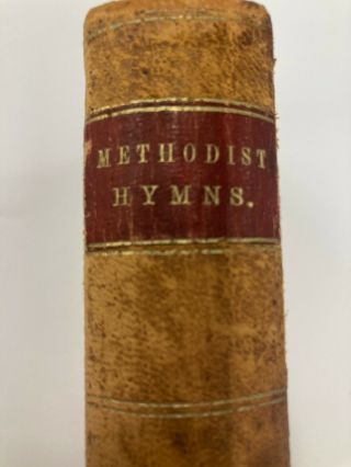 Methodist Hymns 1849 Leather Pocket Book Hymnal Antique Vintage Church Songs Old