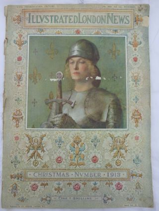 Rare Christmas 1913 Illustrated London News No 3893 Vol143 Plates Storys Adverts