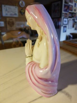 Vintage Porcelain Praying Mary Figurine L&M Inc 2