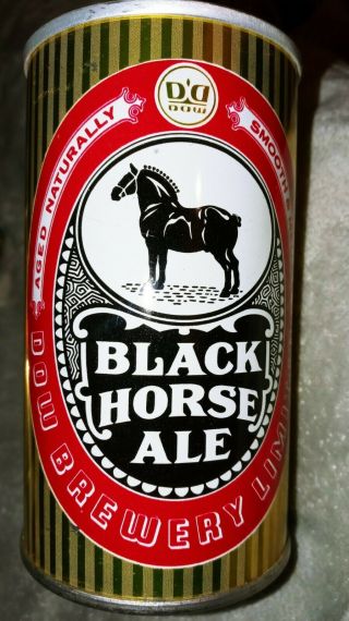 Rare Black Horse Ale 12oz Ss Bo Beer Can Dow Brewery Canada - Can