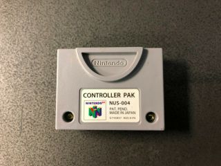 Official Oem Nintendo 64 N64 Controller Pak Memory Card Nus 004 Rare