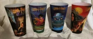 Rare Harry Potter Chamber Of Secrets Coca Cola Collectable Tumblers X 4
