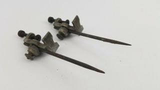 Vintage Pair Trammel Points 6 " Long Antique Tool Machinist R9