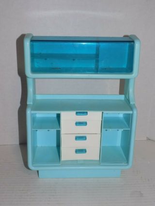 Vintage 1978 Mattel Barbie Dream Furniture 2470 Dining Buffet China Cabinet Box 3
