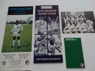 York Cosmos Rare 1978 Bundle Season Ticket Plan / Schedule & Pele Leaflet