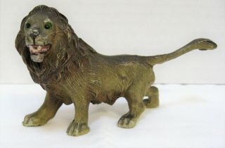 Antique Pot Metal Lion Figurine