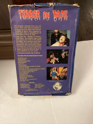 TERROR ON TAPE Big Box horror exploitation Continental VHS compilation gore rare 3