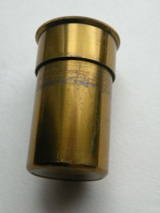 ANTIQUE Vintage Brass objective canister 3 microscope Ernst Leitz Wetzlar 2