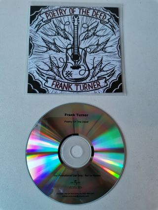 Rare Frank Turner Poetry Of The Deed Promotional Full Album Promo Cd Folk Punk