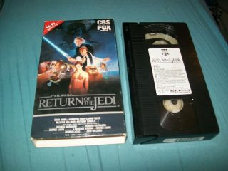 Return Of The Jedi Rare Vhs Cbs Fox 1984 Uncut Unedited Red Line Hard To Find