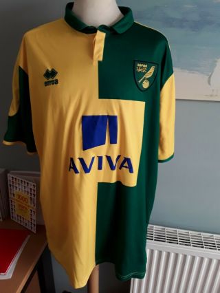 Norwich City Fc Shirt Massive 5xl Rare Size