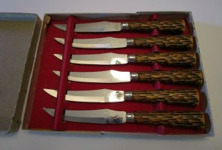 Vintage/antique Serrated Steak Knives Set Of 6 Made In Sheffield,  England