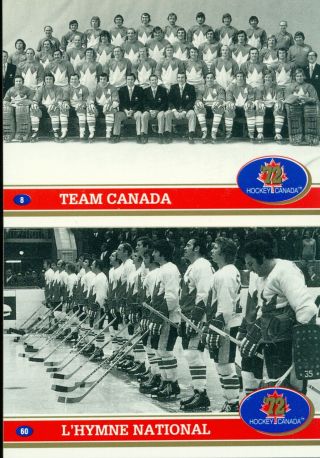 Rare 1972 Ussr Vs Canada - Hockey Series Comlete French Set,  Checklist