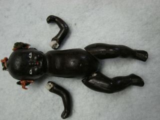 Antique Black Americana Bisque Baby Doll 4 " All Made In Occupied Japan