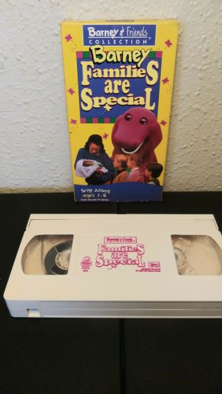 Barney And Friends - Families Are Special (vhs Tape,  1995) Rare