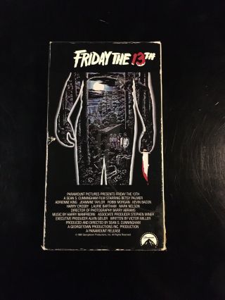 Friday The 13th Vhs Horror Slasher Gore Thriller Vintage Cult Jason Rare