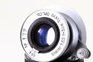 Rare Tokyo Opt.  Co Simlar 5cm 50mm F/3.  5 Ltm39 Lens From Japan 5644