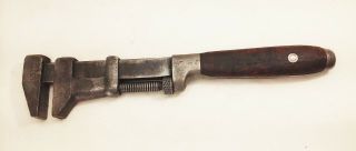 Vtg Antique Snap - On Blue - Point Large Monkey Pipe Adjustable Wrench Tool 18 "