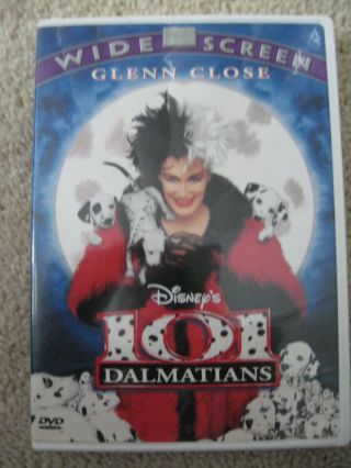 Disney’s 101 Dalmatians Glenn Close Live Action Wide Screen Dvd Rare Oop Insert
